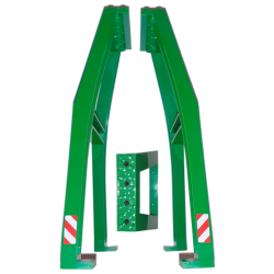 Support Crane Stand Double - No Studs on Cross-Brace with Axle Holes on Top with Red and White Danger Stripes Pattern on Both Sides (Stickers) - Set 7939 Support Crane Stand Double - No Studs on Cross-Brace with Axle Holes on Top with Red and White Danger Stripes Pattern on Both Sides (Stickers) - Set 7939