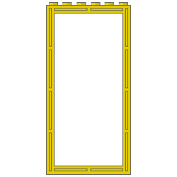 Door, Frame 1 x 6 x 10 - Yellow