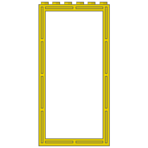 Деталь LEGO 670 Door, Frame 1 x 6 x 10 - Yellow