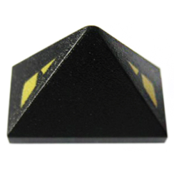 Slope 45 2 x 1 Triple with Bottom Stud Holder with Triangular Yellow Eyes Pattern Slope 45 2 x 1 Triple with Bottom Stud Holder with Triangular Yellow Eyes Pattern