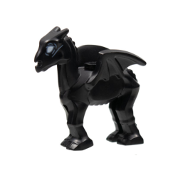 Horse, Skeletal Baby with White Eyes and Sand Blue Facial Lines Pattern (HP Thestral)