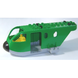 Duplo Airplane Cargo Fuselage with Light Bluish Gray Base Duplo Airplane Cargo Fuselage with Light Bluish Gray Base