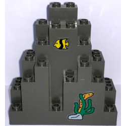 Rock Panel 3 x 8 x 7 Triangular (LURP) with Fish, Sea Grass and Eel Pattern (Stickers) - Set 6560 Rock Panel 3 x 8 x 7 Triangular (LURP) with Fish, Sea Grass and Eel Pattern (Stickers) - Set 6560