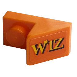 Slope 45 2 x 1 with 2/3 Cutout with Black and Yellow 'WIZ' Pattern (Sticker) - Set 76422 Slope 45 2 x 1 with 2/3 Cutout with Black and Yellow 'WIZ' Pattern (Sticker) - Set 76422