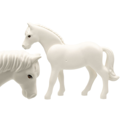 Horse, Belville with Black Rimmed Eyes with Brown Irises, Black Pupils Small Pattern