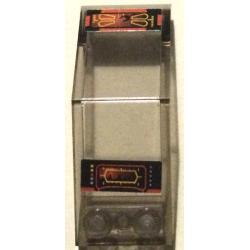 Windscreen 5 x 2 x 1 2/3 with Screens with Red and Yellow Head-Up Display Pattern (Stickers) - Set 7721