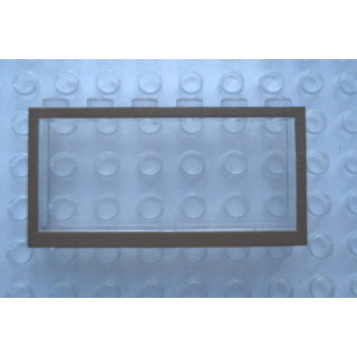 Деталь LEGO Mx1563pb04 Modulex, Window 1 x 6 x 3 with Brown Border Pattern