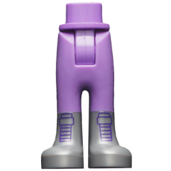 Mini Doll Hips and Trousers with Back Pockets with Flat Silver Boots with Dark Purple Laces Pattern - Thick Hinge Mini Doll Hips and Trousers with Back Pockets with Flat Silver Boots with Dark Purple Laces Pattern - Thick Hinge