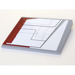 Slope 10 6 x 8 with SW Republic Gunship Pattern Model Left Side (Sticker) - Set 75021 Slope 10 6 x 8 with SW Republic Gunship Pattern Model Left Side (Sticker) - Set 75021