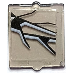 Glass for Window 1 x 2 x 2 Flat Front with Black and White Cracks Pattern 2 (Sticker) - Set 70425 Glass for Window 1 x 2 x 2 Flat Front with Black and White Cracks Pattern 2 (Sticker) - Set 70425