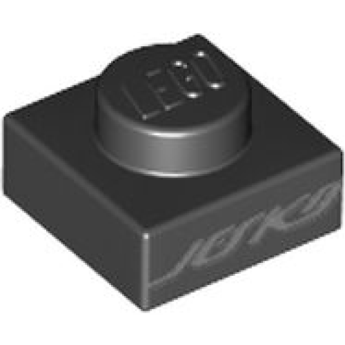 Деталь LEGO 3024pb015 Plate 1 x 1 with Jesko Logo Pattern