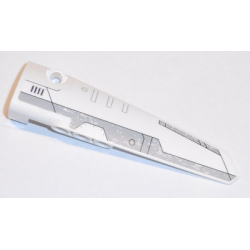 Technic, Panel Fairing # 5 Long Smooth, Side A with Light Bluish Gray Stripes Pattern (Sticker) - Set 31313 Technic, Panel Fairing # 5 Long Smooth, Side A with Light Bluish Gray Stripes Pattern (Sticker) - Set 31313