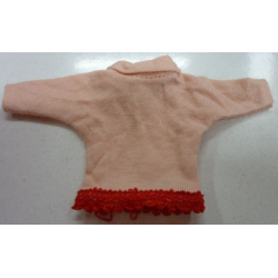 Scala, Clothes Female Sweater with Collar and Red Waistband