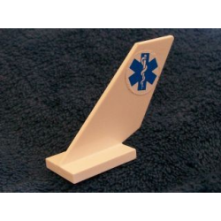 Tail Shuttle with EMT Star of Life (White Snake) Pattern on Both Sides (Stickers) - Set 7903 Tail Shuttle with EMT Star of Life (White Snake) Pattern on Both Sides (Stickers) - Set 7903