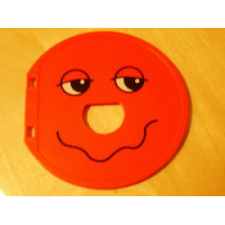 Duplo Ball Tube Exit Door with Half-Closed Eyes and Wavy Mouth Pattern