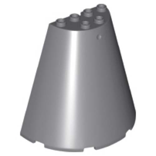 Деталь LEGO 47543 Cone Half 8 x 4 x 6 - Dark Bluish Gray
