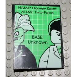 Slope 10 6 x 8 with Batman Two-Face Pattern (Sticker) - Set 7783