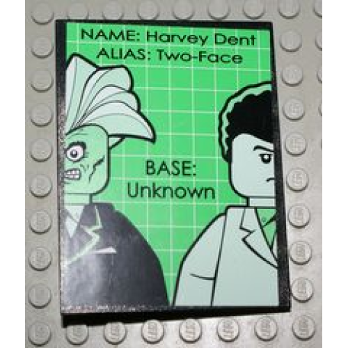 Деталь LEGO 4515pb021 Slope 10 6 x 8 with Batman Two-Face Pattern (Sticker) - Set 7783