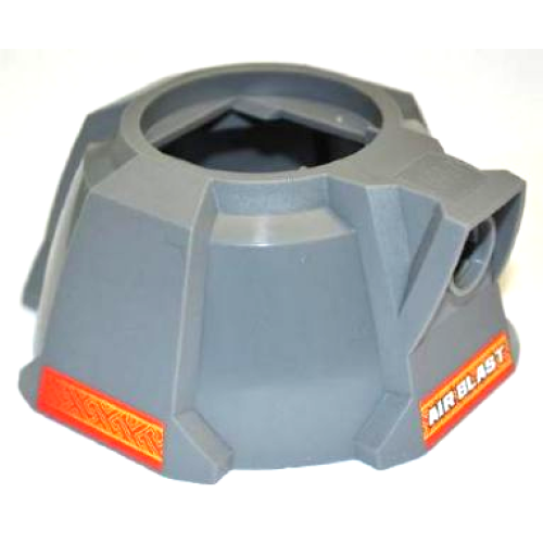 Деталь LEGO 87941pb06 Air Blast Launcher Base (Racers) with Geometric Pattern on Both Sides and White 'AIR BLAST' Pattern (Stickers) - Set 8227