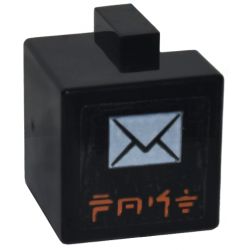 Creature Head Pixelated with White Envelope and Orange Ninjago Logogram 'POST' Pattern (Sticker) - Set 71799 Creature Head Pixelated with White Envelope and Orange Ninjago Logogram 'POST' Pattern (Sticker) - Set 71799