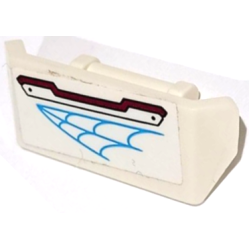 Vehicle, Spoiler with Bar Handle with Medium Azure Spider Web and Magenta Armor Plate Pattern Model Left Side (Sticker) - Set 76115 Vehicle, Spoiler with Bar Handle with Medium Azure Spider Web and Magenta Armor Plate Pattern Model Left Side (Sticker) - Set 76115