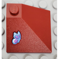 Slope 33 3 x 3 Double Convex with Medium Blue Butterfly Pattern (Sticker) - Set 41126 Slope 33 3 x 3 Double Convex with Medium Blue Butterfly Pattern (Sticker) - Set 41126