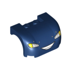 Vehicle, Mudguard 3 x 4 x 1 2/3 Curved with Front with Headlights, Yellow Blinkers and Laugh with Teeth Pattern Vehicle, Mudguard 3 x 4 x 1 2/3 Curved with Front with Headlights, Yellow Blinkers and Laugh with Teeth Pattern