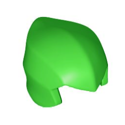 Minifigure, Headgear Ninjago Wrap / Hood Smooth - Bright Green