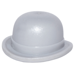 Minifigure, Headgear Hat, Bowler - Light Bluish Gray Minifigure, Headgear Hat, Bowler - Light Bluish Gray