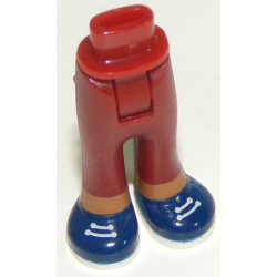 Mini Doll Hips and Trousers with Back Pockets with Medium Nougat Ankles and Dark Blue Shoes with White Laces and Soles Pattern - Thick Hinge Mini Doll Hips and Trousers with Back Pockets with Medium Nougat Ankles and Dark Blue Shoes with White Laces and Soles Pattern - Thick Hinge