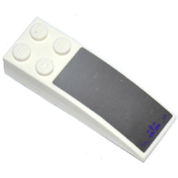 Slope, Curved 6 x 2 with Mirror with Dark Purple Scrolls Pattern (Sticker) - Set 41129 Slope, Curved 6 x 2 with Mirror with Dark Purple Scrolls Pattern (Sticker) - Set 41129