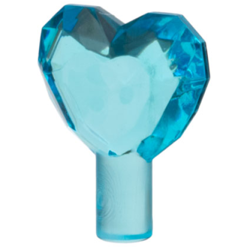 Деталь LEGO 15745 Rock 1 x 1 Jewel Heart Shaped - Trans-Light Blue