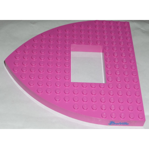 Деталь LEGO 30216pb01 Boat, Bow Brick 16 x 16 x 1 with 4 x 6 Cutout with 'Belville' Pattern (Sticker) - Set 5848