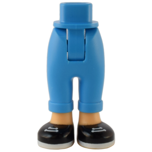 Деталь LEGO 100937c00pb001 Mini Doll Hips and Trousers with Back Pockets and Cuffs with Molded Medium Tan Ankles and Feet and Printed Black Shoes with White Laces and Soles Pattern - Thick Hinge