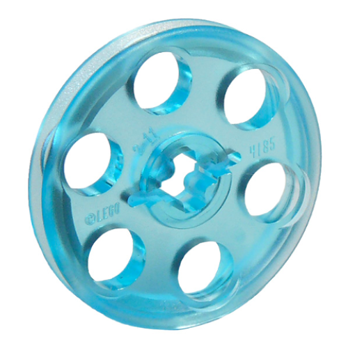 Деталь LEGO 4185 Technic Wedge Belt Wheel (Pulley) - Trans-Light Blue