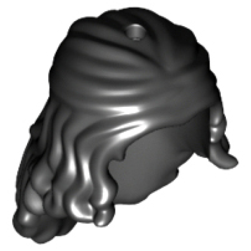 Деталь LEGO 92258 Mini Doll, Hair Friends Long Wavy, Partially Tied Back, Hole on Top and Back