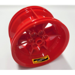 Wheel 56mm D. x 34mm Technic Racing Medium, 6 Pin Holes with Yellow 'FIRM GRIPP' Pattern (Sticker) - Set 42077 Wheel 56mm D. x 34mm Technic Racing Medium, 6 Pin Holes with Yellow 'FIRM GRIPP' Pattern (Sticker) - Set 42077