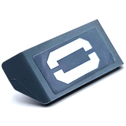 Vehicle, Spoiler with Bar Handle with White Number 0 Pattern Model Left Side (Sticker) - Set 70656 Vehicle, Spoiler with Bar Handle with White Number 0 Pattern Model Left Side (Sticker) - Set 70656