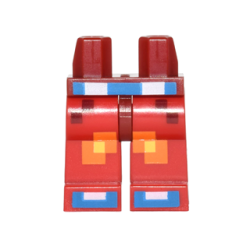 Hips and Red Legs with Pixelated Pants with Orange and Yellow Squares, Blue Belt and Shoes Pattern Hips and Red Legs with Pixelated Pants with Orange and Yellow Squares, Blue Belt and Shoes Pattern