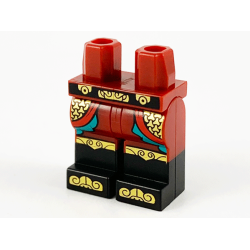 Hips and Legs with Black Boots, Black Belt, Ornate Gold Armor, Red and Dark Turquoise Trim Pattern Hips and Legs with Black Boots, Black Belt, Ornate Gold Armor, Red and Dark Turquoise Trim Pattern