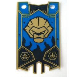 Plastic Flag 5 x 8.5 with Chima Lion Tribe Pattern