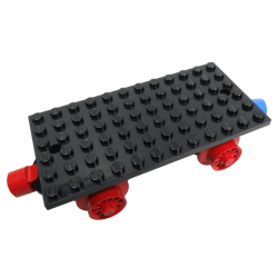 Train Base 6 x 12 with Wheels and Red and Blue Magnets