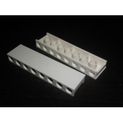 Tile, Modified 2 x 8 x 5/6 with Channel and Stud Holes on Side Tile, Modified 2 x 8 x 5/6 with Channel and Stud Holes on Side