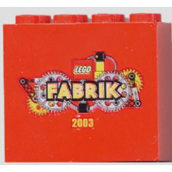 Brick 2 x 4 x 3 with LEGO Fabrik 2003 Pattern