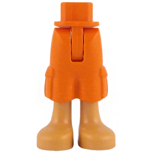 Деталь LEGO 35216bc00pb012 Mini Doll Hips and Trousers Cropped Large Pockets with Molded Nougat Legs and Printed Black Dolphin Tattoo on Back of Right Leg Pattern - Thin Hinge