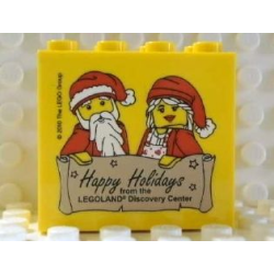 Brick 2 x 4 x 3 with Happy Holidays from the Legoland Discovery Center Pattern