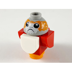 Porg, Star Wars with Red Wings and Tail - Brick Built