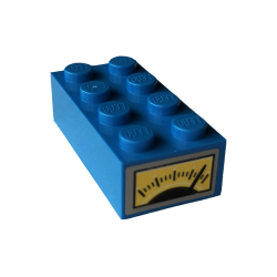 Brick 2 x 4 with Gauge and Needle Pattern on End (Sticker) - Set 70418