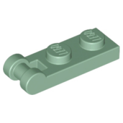 Plate, Modified 1 x 2 with Bar Handle on End - Sand Green