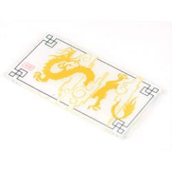 Glass for Window 1 x 4 x 6 with Dragon Pattern